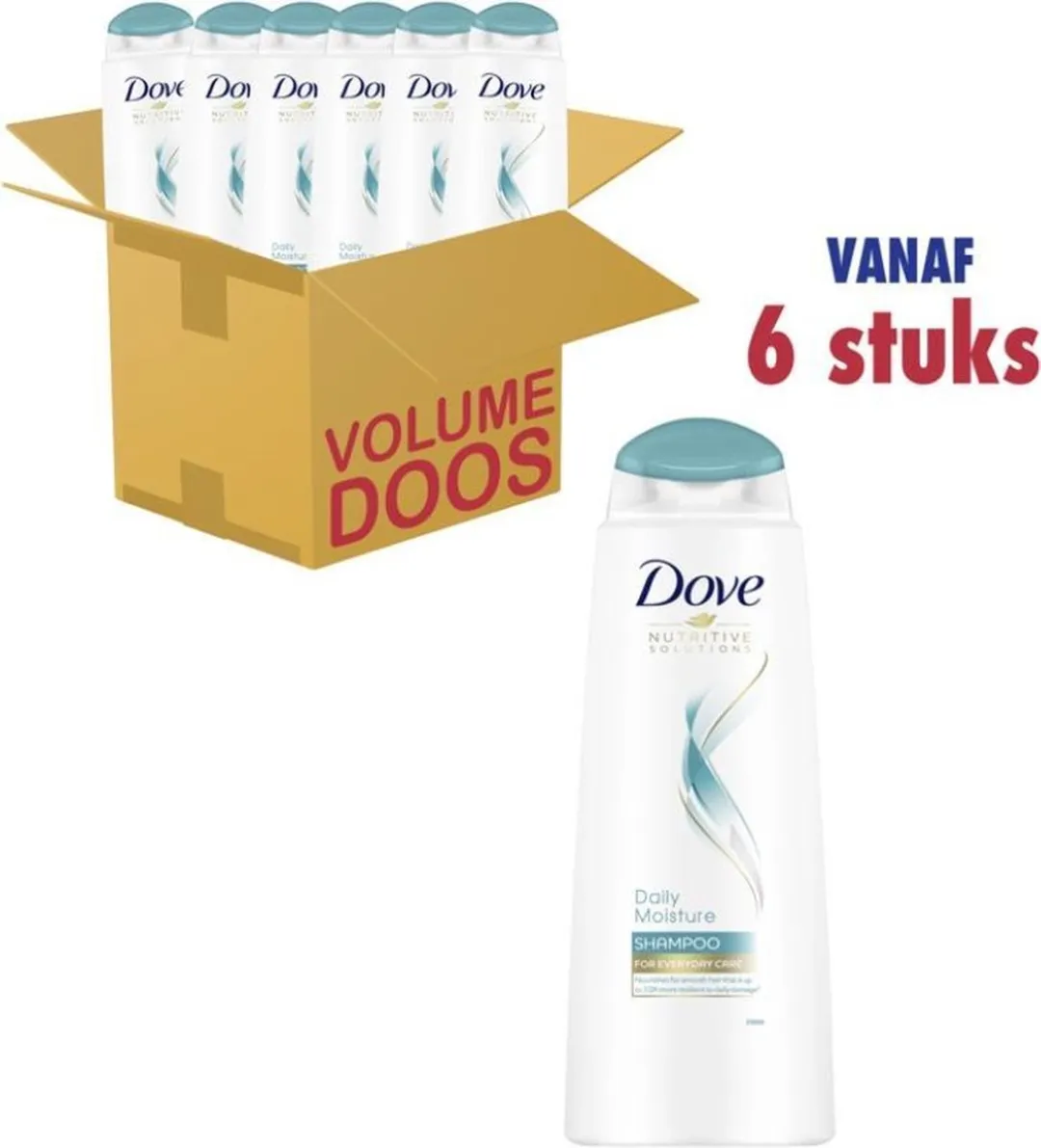 Dove Daily Moisture Shampoo 2.4L - 6x400ml