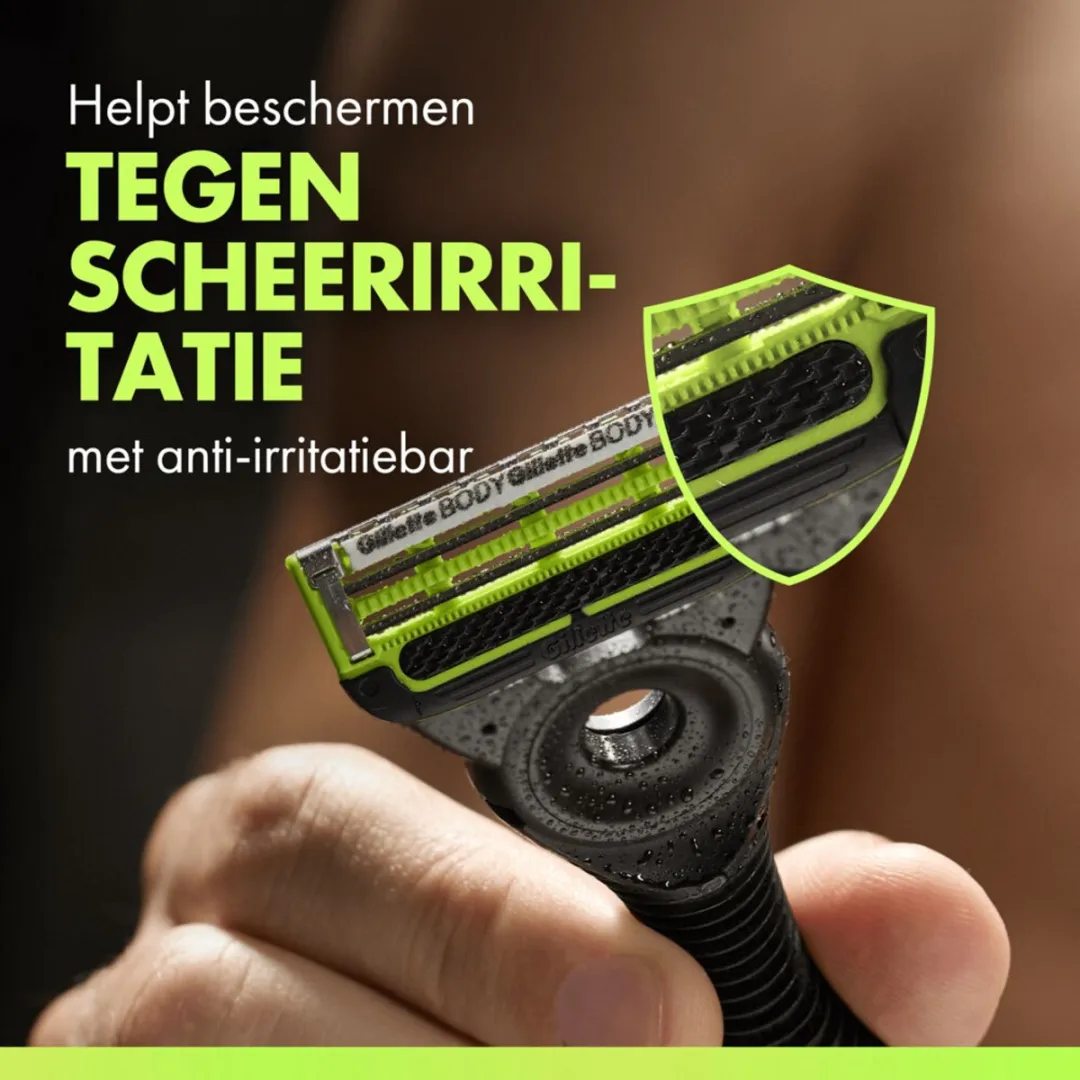 Gillette Labs Body+ Intieme Scheermes - 3 Bladen - Zwart