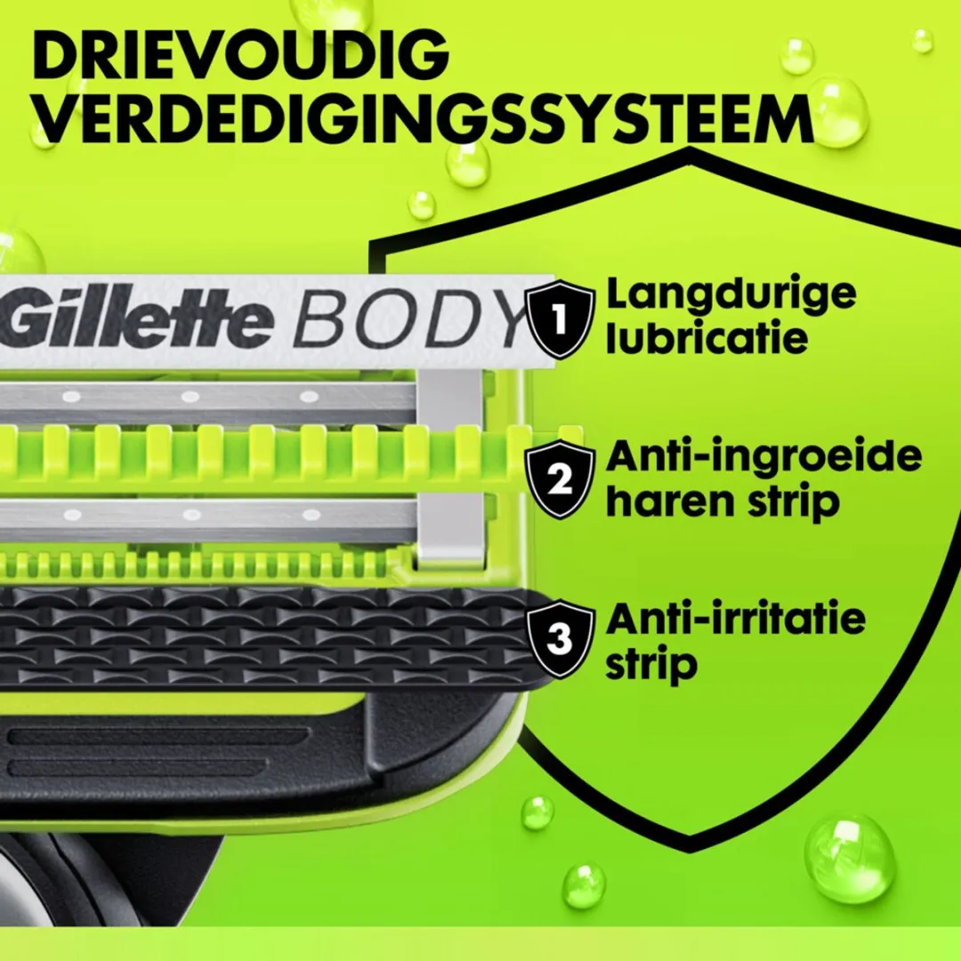 Gillette Labs Body+ Intieme Scheermes - 3 Bladen - Zwart