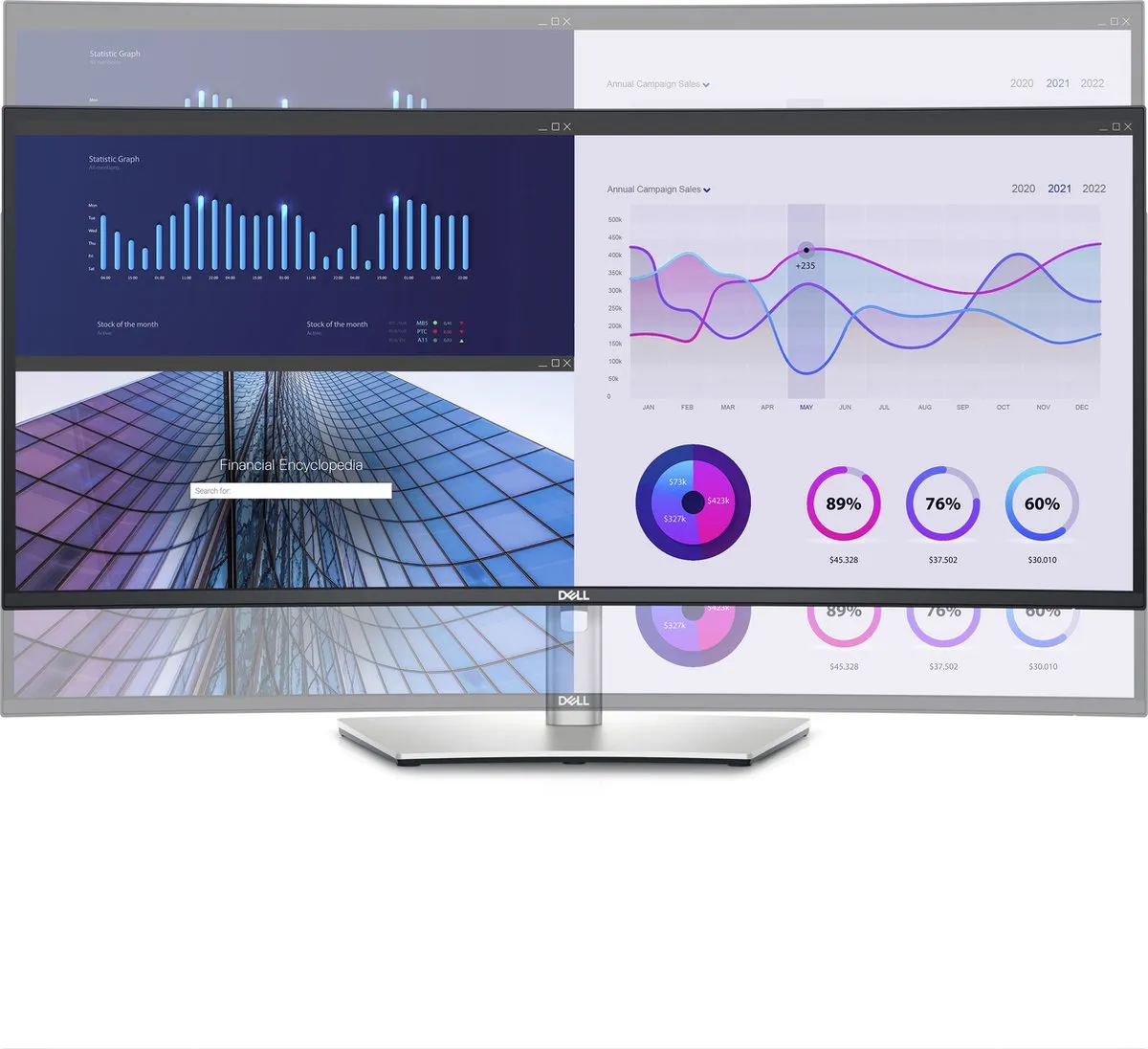 Dell UltraSharp U3423WE 34 inch Ultrawide Monitor - USB-C 90W - KVM - RJ45