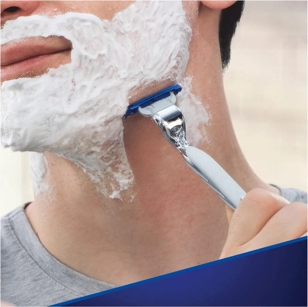 Gillette Mach 3 Turbo Scheermesjes 12 Stuks - Blauw/Zilver