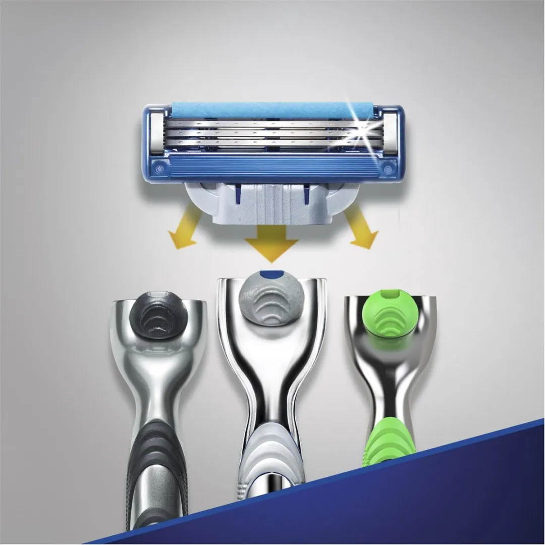 Gillette Mach 3 Turbo Scheermesjes 12 Stuks - Blauw/Zilver