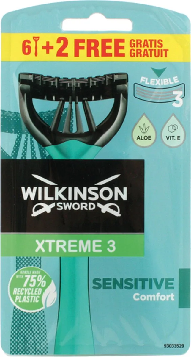 Wilkinson Sword Xtreme 3 Sensitive Comfort 8 Mesjes