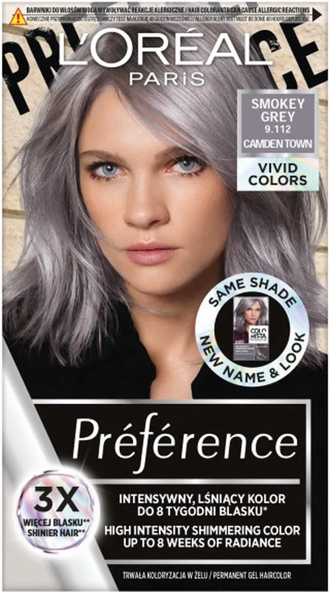 L'Oréal Paris Preference Vivid Colors 9.112 Smokey Grey