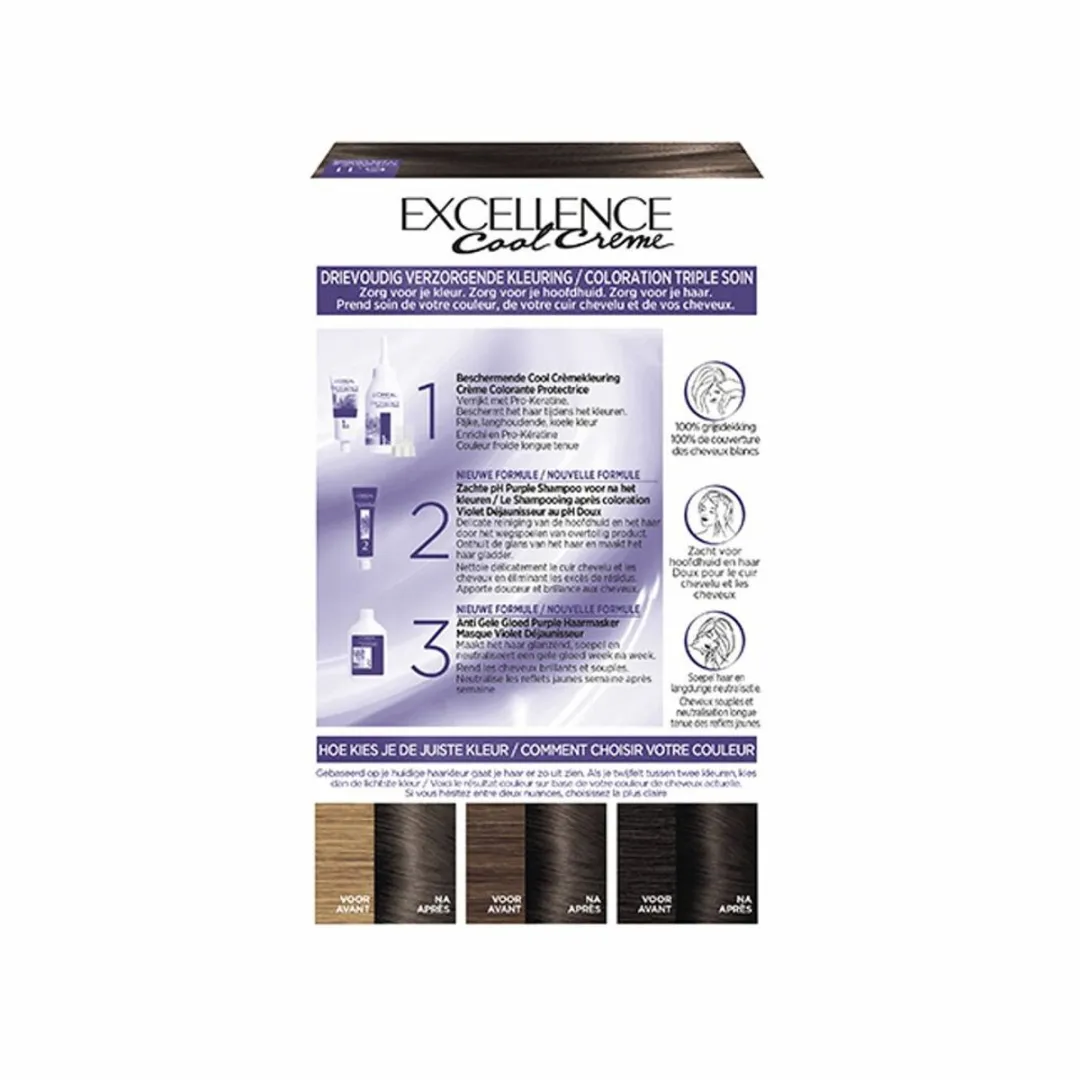 L'Oréal Paris Excellence 6.11 Permanent - 3x3g Ultra As Donkerblond
