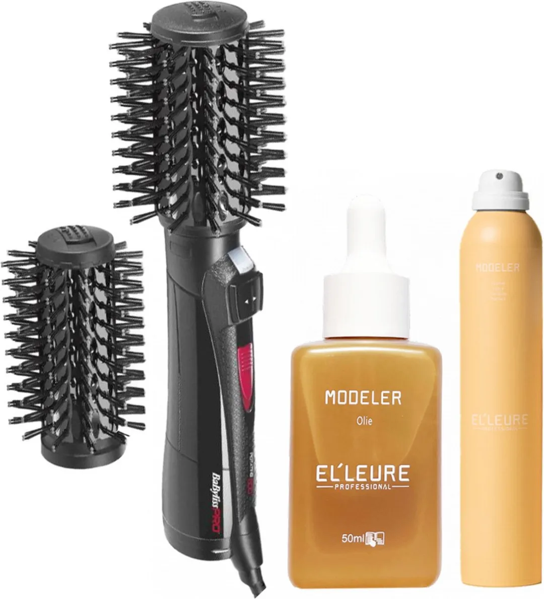BaBylissPRO Roterende Warme Luchtborstel Elleure Modeler Set