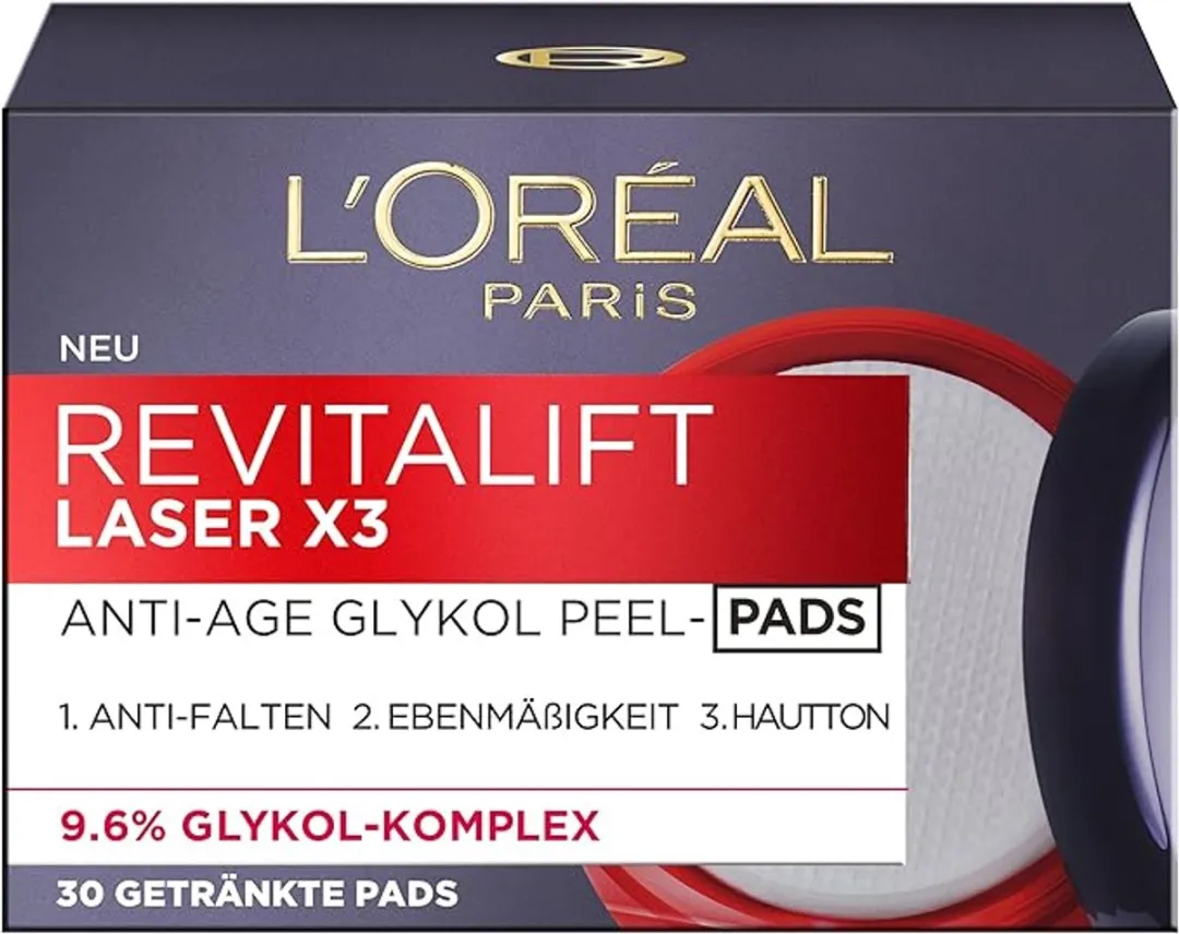 L'Oréal Paris RevitaLift Laser X3 Glycol Peel Pads 30 Stuks