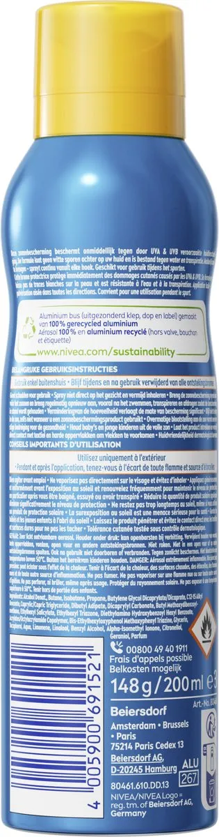 NIVEA SUN Protect & Dry Touch Zonnespray SPF50 - 2x200ml