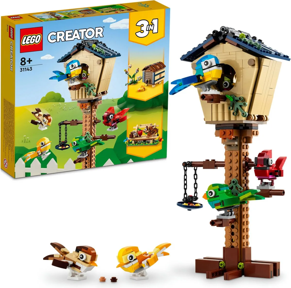 LEGO Creator 3-in-1 Vogelhuisje 31143 - 476 Stukken - afbeelding 4 van 6