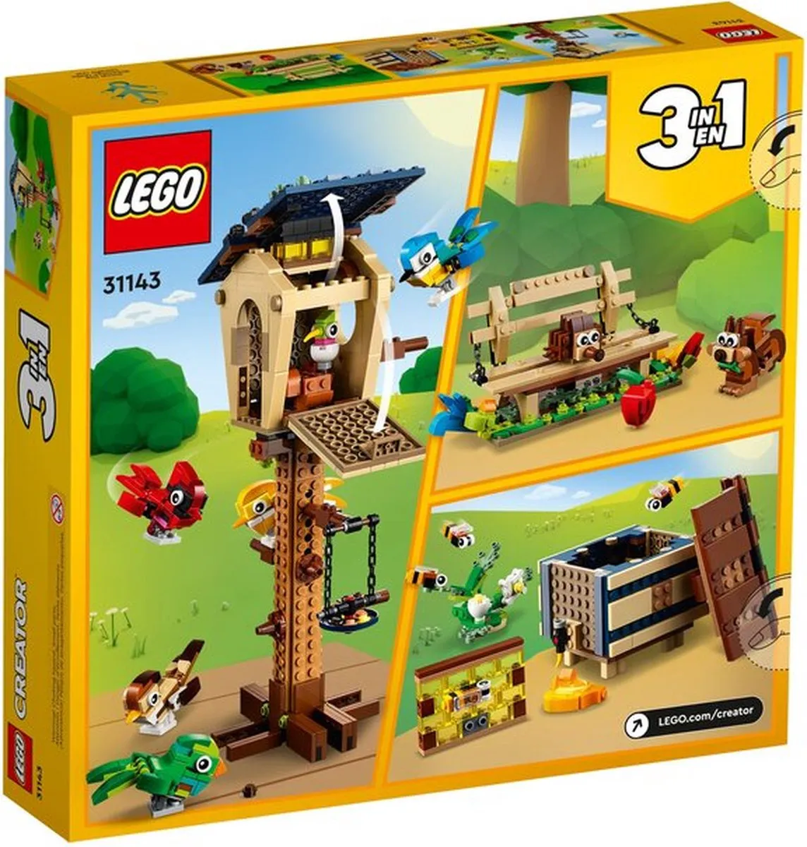 LEGO Creator 3-in-1 Vogelhuisje 31143 - 476 Stukken - afbeelding 3 van 6