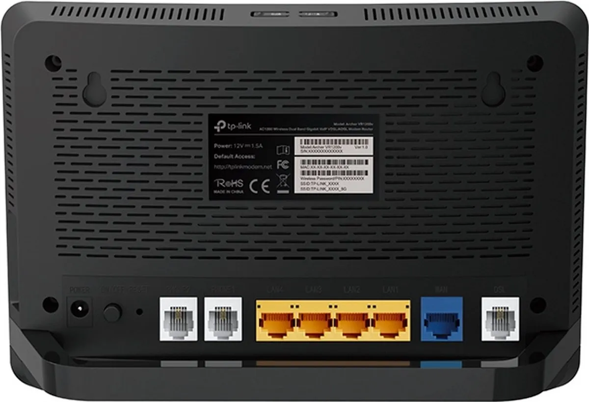 TP-Link Archer VR1200V Bedrade Router - Zwart