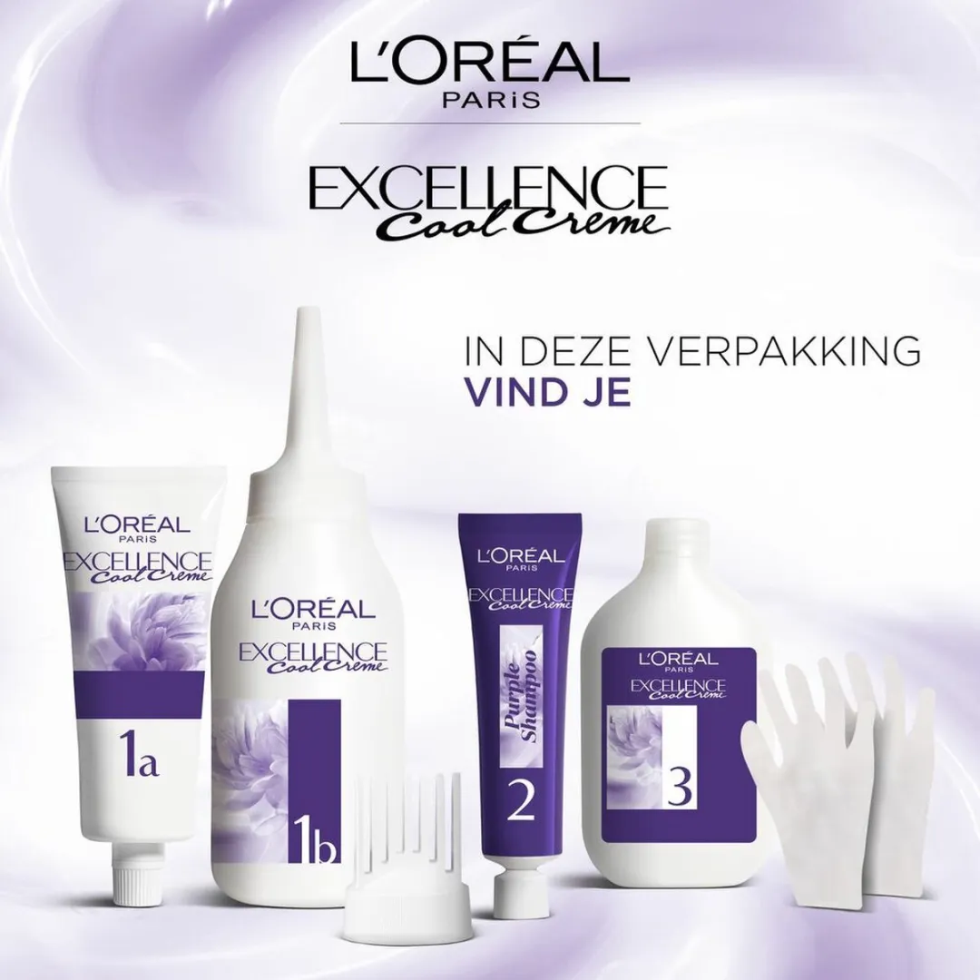 L'Oréal Paris Excellence Cool Crème 7.11 Permanent - 2x 1ml
