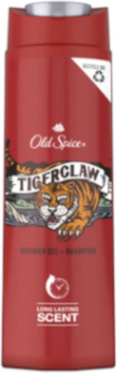 Old Spice Tigerclaw Douchegel/Shampoo/Gezichtsreiniger 400ml