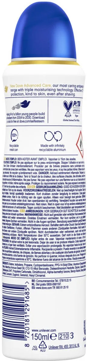 Dove Deodorant Spray Original 150ml