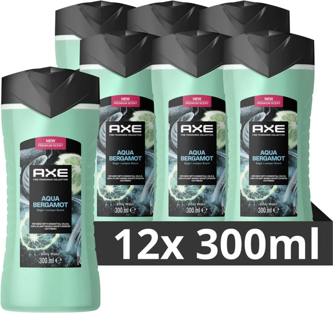 Axe Aqua Bergamot Douchegel - 12x300ml - afbeelding 4 van 4