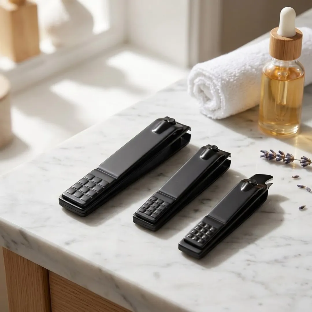 NuveX Nagelknipper Set 3-delig - Zwart - Roestvrij staal