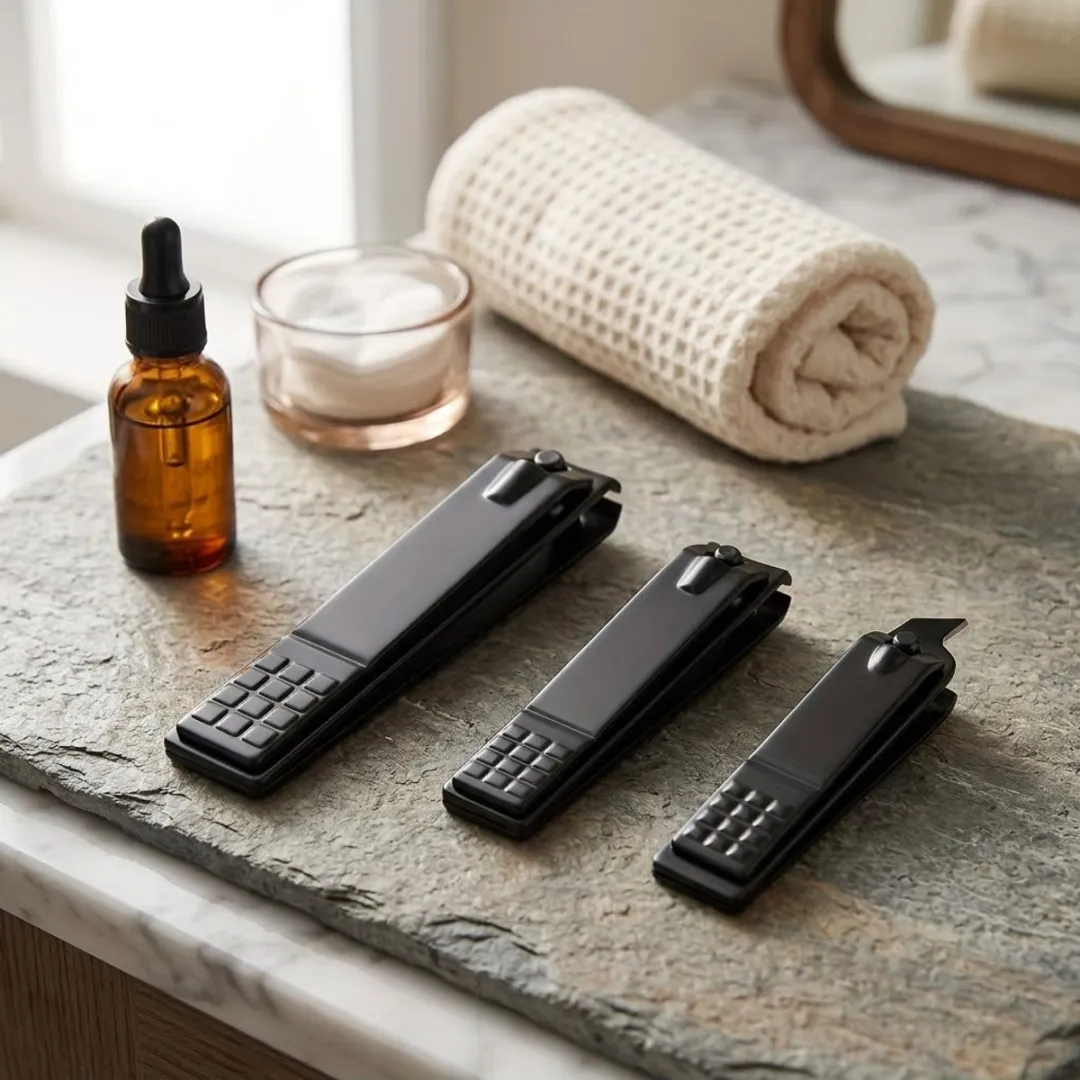 NuveX Nagelknipper Set 3-delig - Zwart - Roestvrij staal