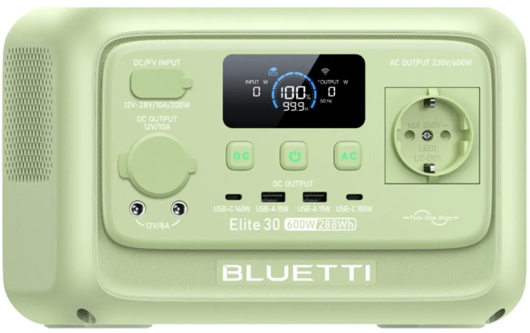 Bluetti Elite 30 V2 Powerstation 600W 288Wh