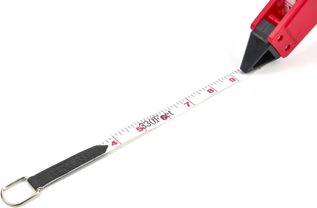 HBM 10103 Fiberglas Meetband 100m x 13mm - Rood