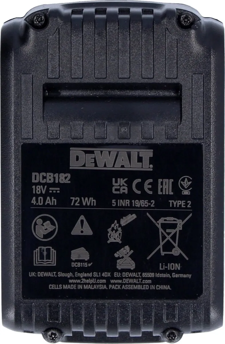 DeWalt DCB182 18V XR Accu 4.0Ah - afbeelding 9 van 9