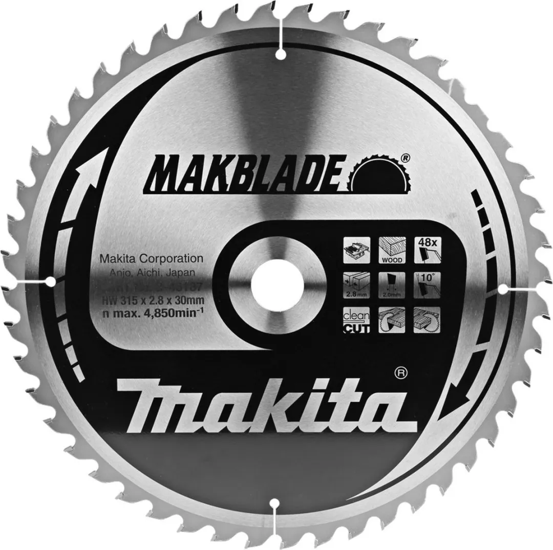 Makita Makblade Cirkelzaagblad Ø315mm 48T - B-46187