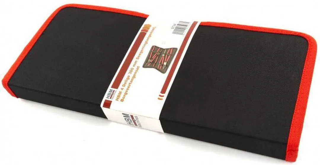 HBM Machines Seegerring- en Borgveertangenset 300mm - Rood