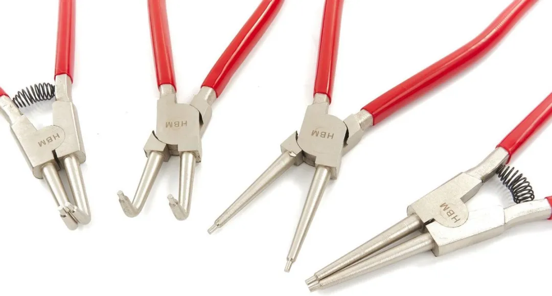 HBM Machines Seegerring- en Borgveertangenset 300mm - Rood