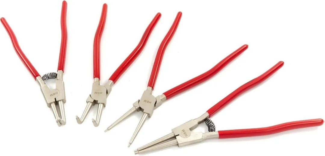 HBM Machines Seegerring- en Borgveertangenset 300mm - Rood