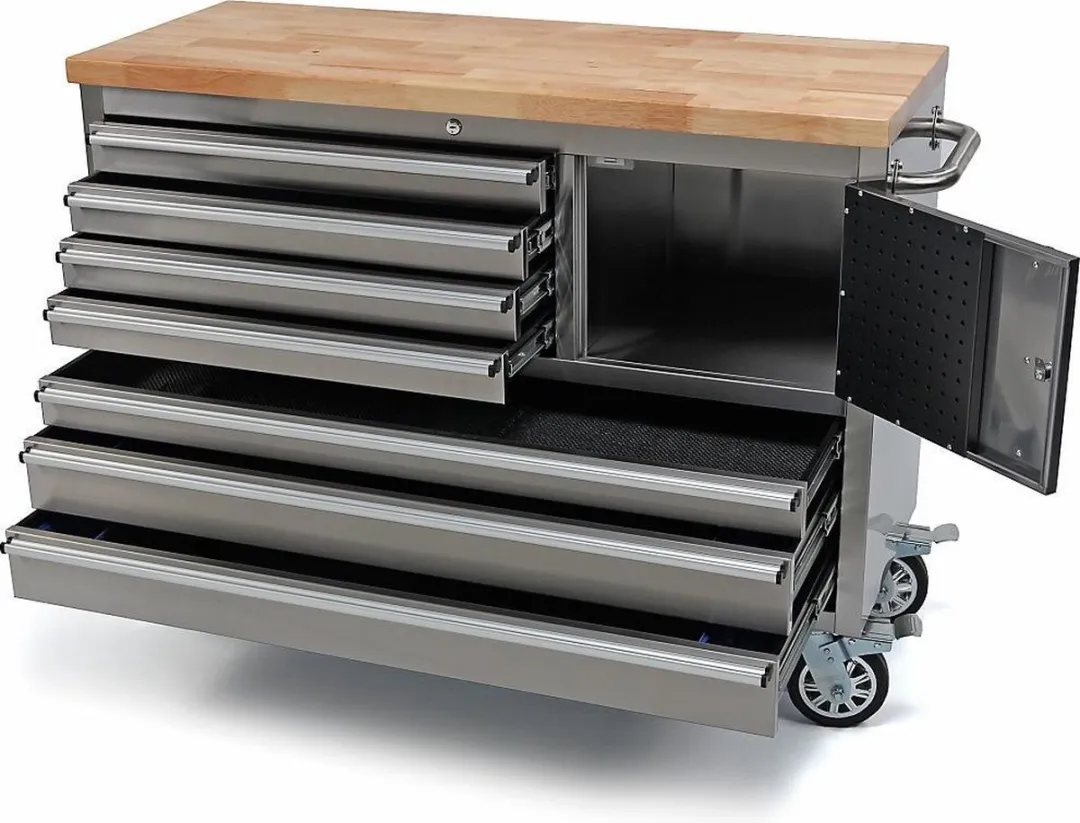 HBM Gereedschapswagen RVS Werkbank 122cm