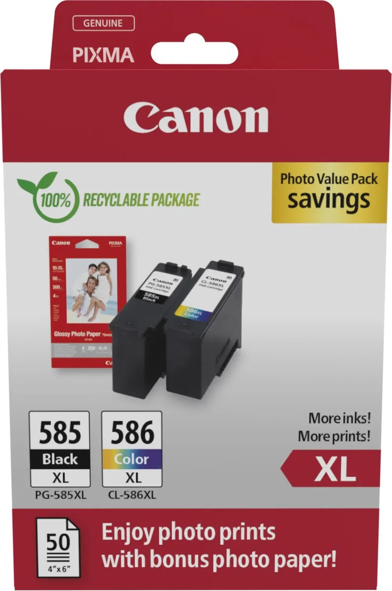 Canon PG-585XL CL-586 Inktcartridges