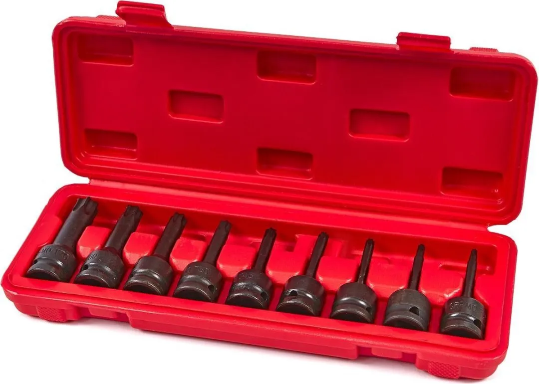 HBM Machines 9-delige Lange Torx Krachtdoppenset