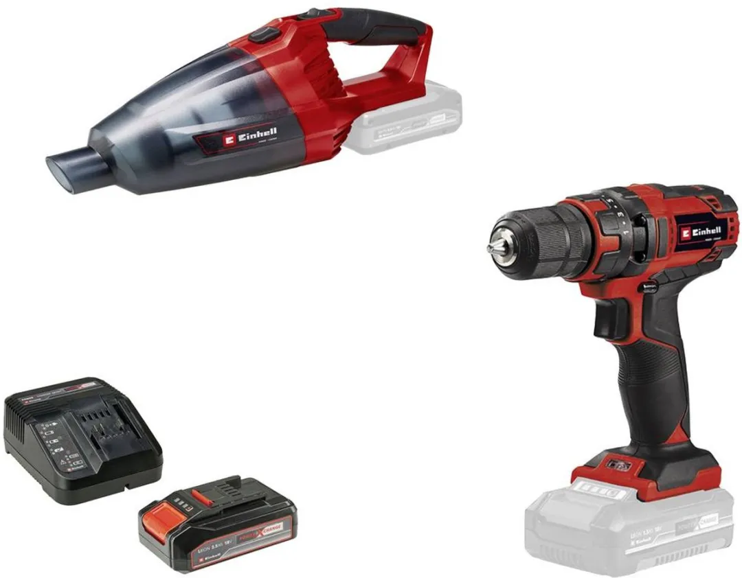 Einhell TC-CD 18/35+TE-VC 18 Gereedschapsset