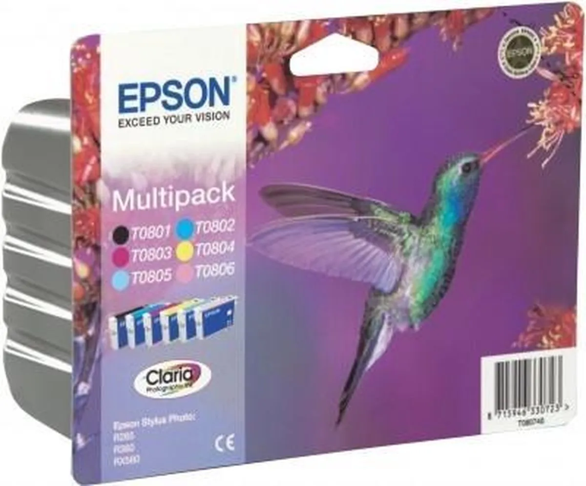 Epson T0807 Inktcartridge - 7 Stuks - 74ml