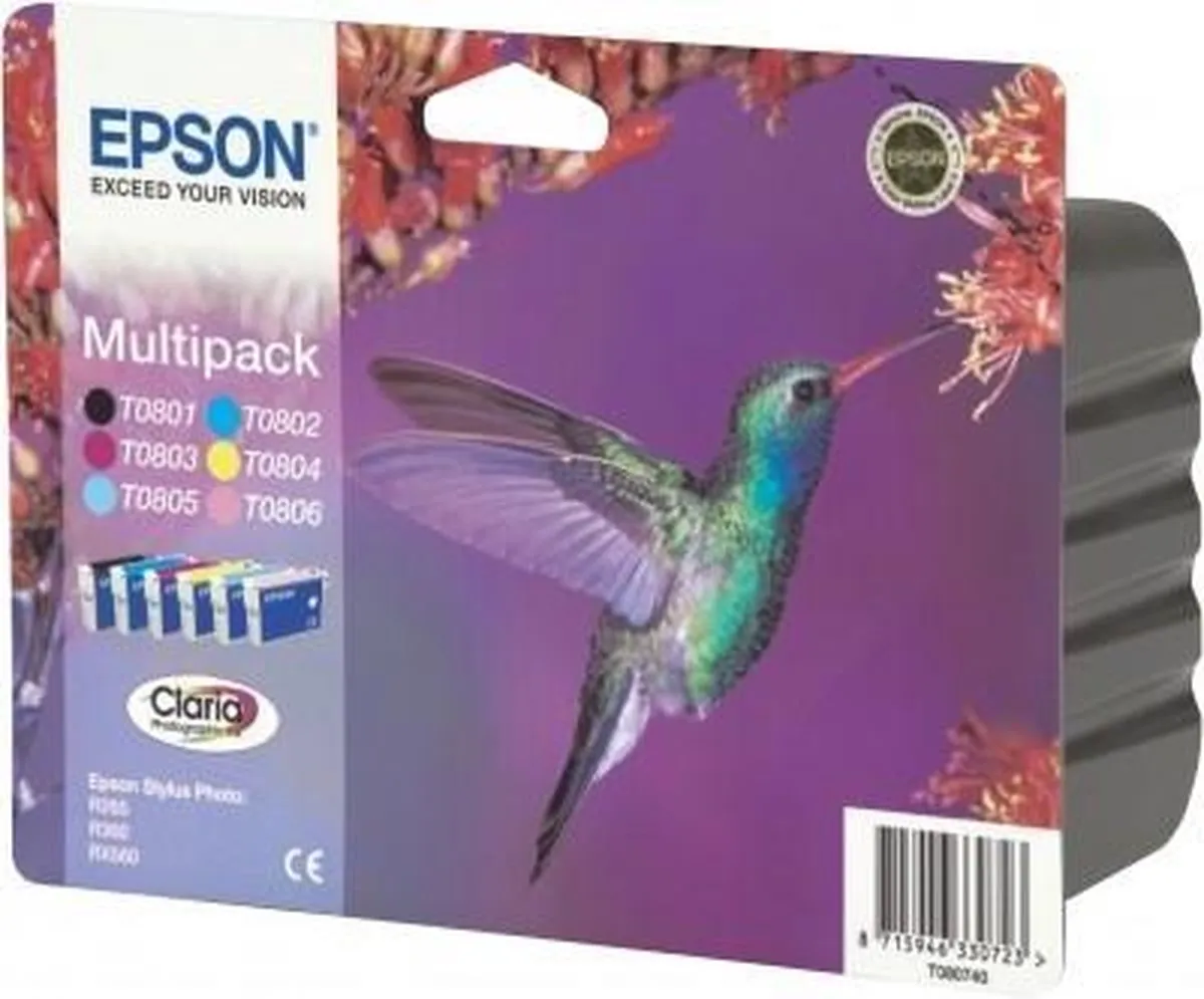 Epson T0807 Inktcartridge - 7 Stuks - 74ml