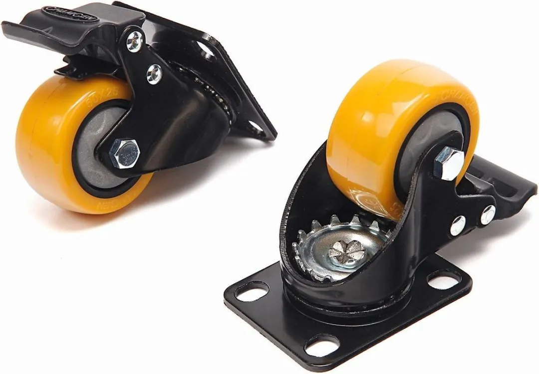 HBM Profi 50mm Zwenkwiel met Voetplaat en Rem