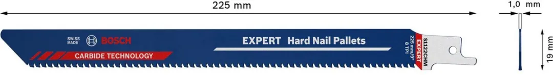 Bosch Professional EXPERT S1122CHM Zaagblad Hard Nail Pallets