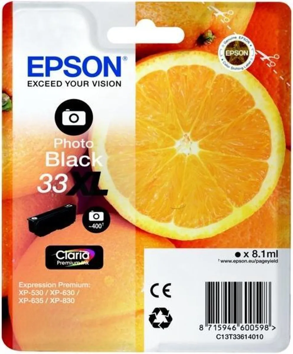Epson Claria Premium Black XL Cartouche C13T33614010