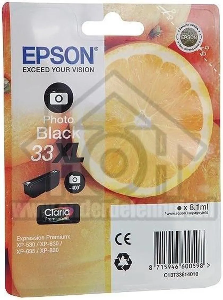 Epson Claria Premium Black XL Cartouche C13T33614010