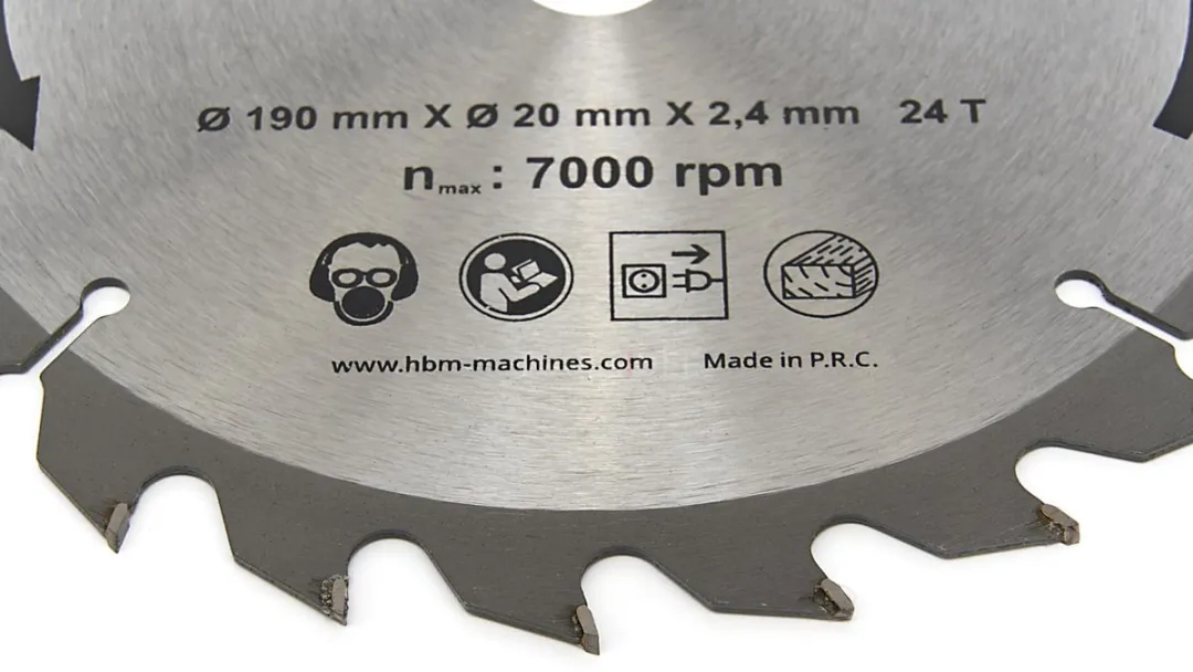 HBM Zaagblad 190mm voor Invalzaag - 24 Tanden