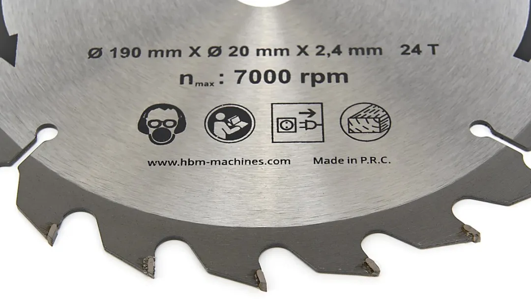 HBM Zaagblad 190mm voor Invalzaag - 24 Tanden
