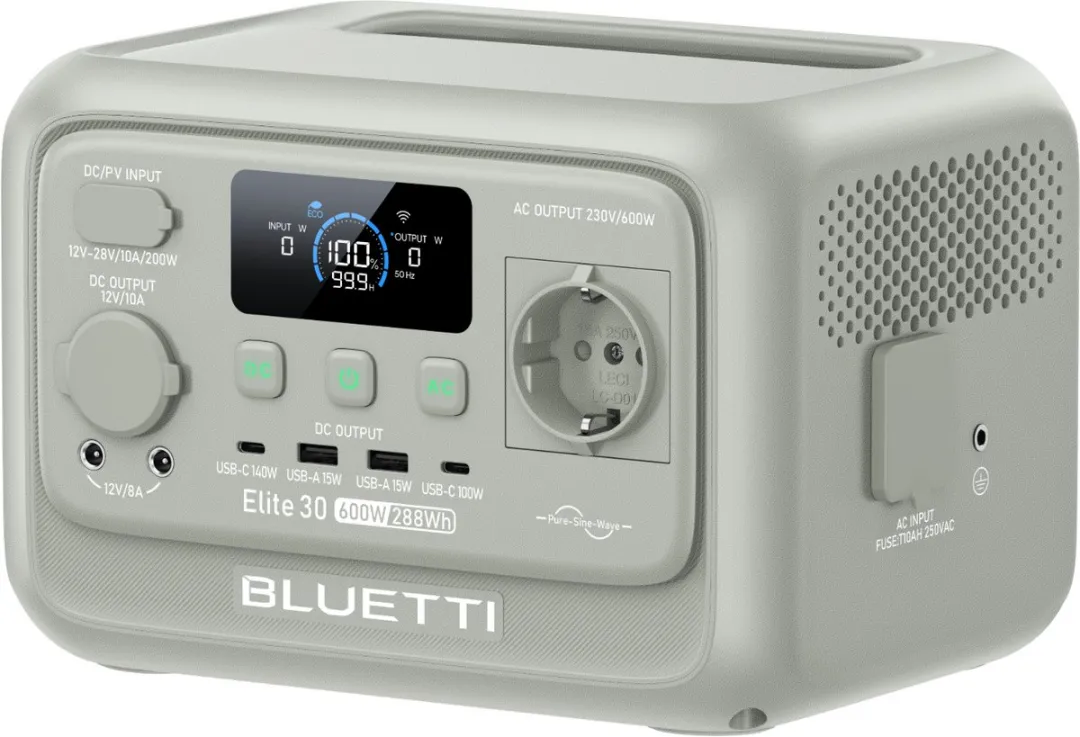 Bluetti Elite 30 V2 Powerstation 288Wh - 600W - afbeelding 6 van 6