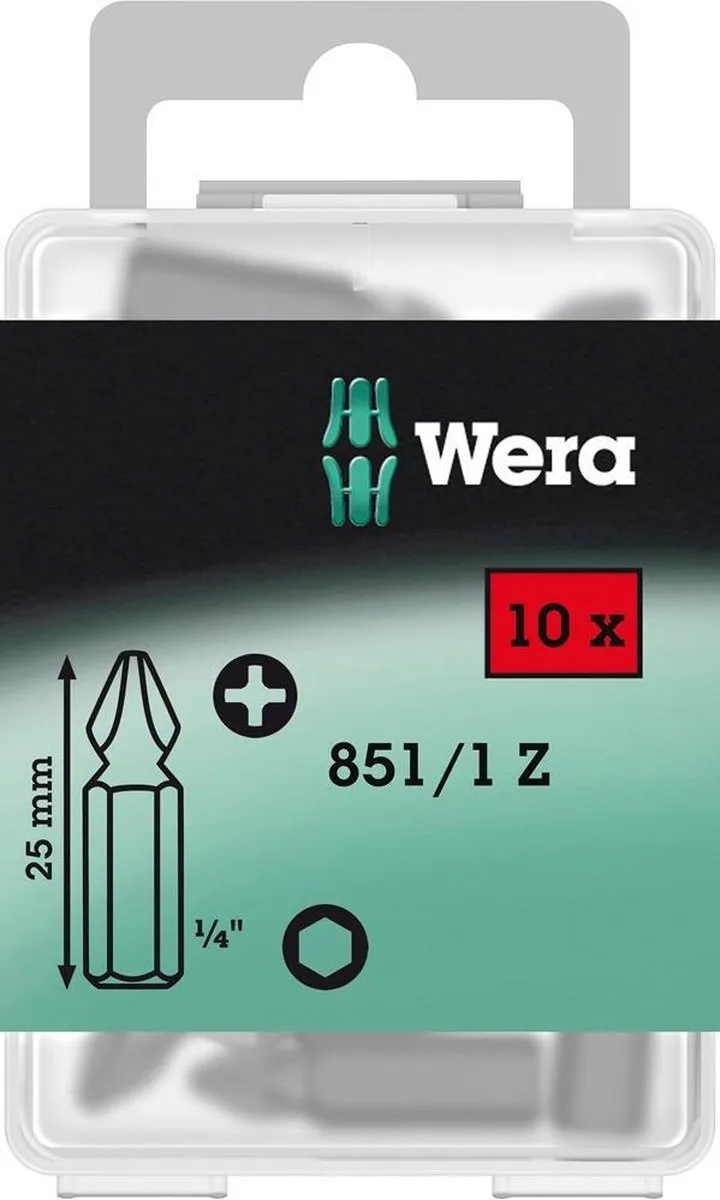 Wera 5072401001 1/4" Philips Bit PH2 - 25mm