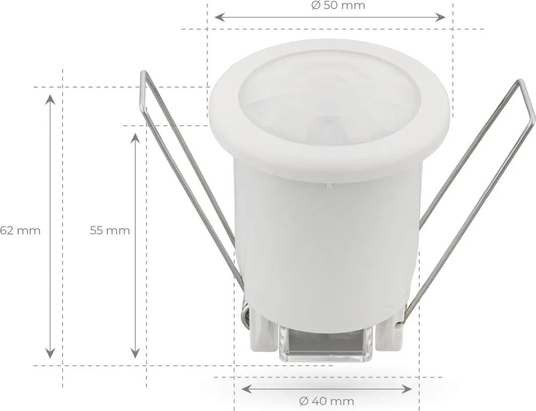 Ledvion Bewegingsmelder Inbouw Wit - IP20 360° 8m