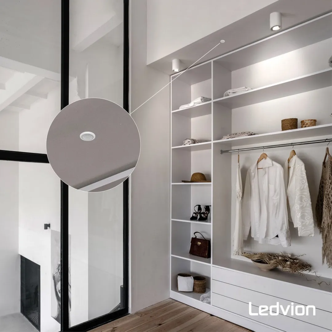 Ledvion Bewegingsmelder Inbouw Wit - IP20 360° 8m - afbeelding 6 van 6