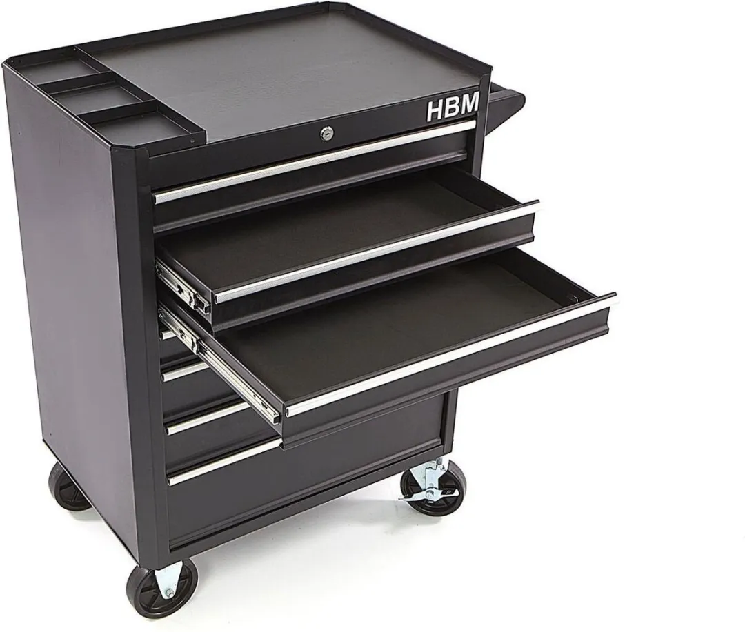 HBM Machines 7-Laden Gereedschapswagen 40kg - Zwart