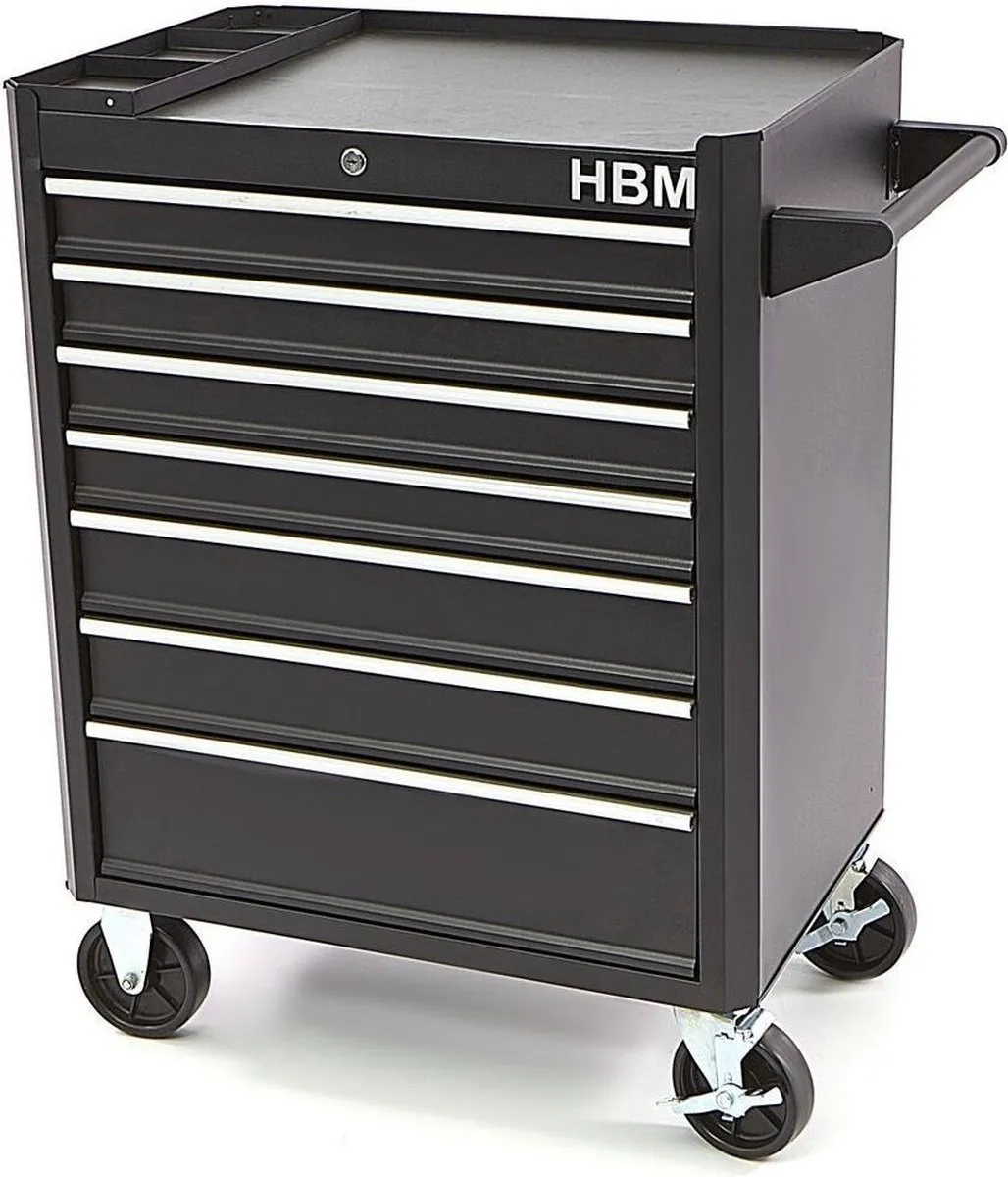 HBM Machines 7-Laden Gereedschapswagen 40kg - Zwart