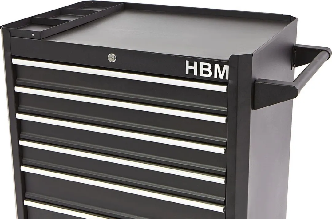 HBM Machines 7-Laden Gereedschapswagen 40kg - Zwart