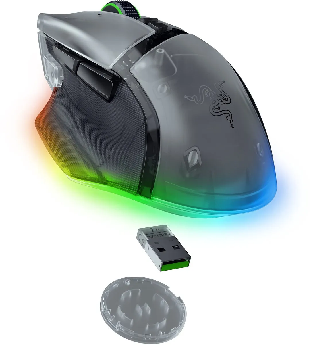 Razer Basilisk V3 Pro 35K Draadloze Gaming Muis - Phantom Wit