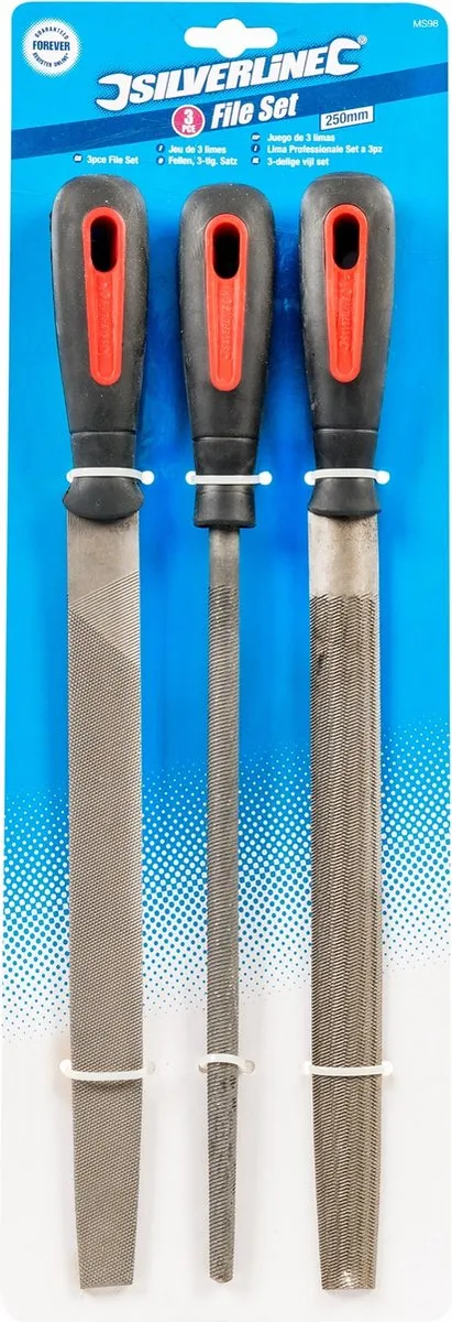 Silverline Vijlenset MS98 250mm - 3-delig