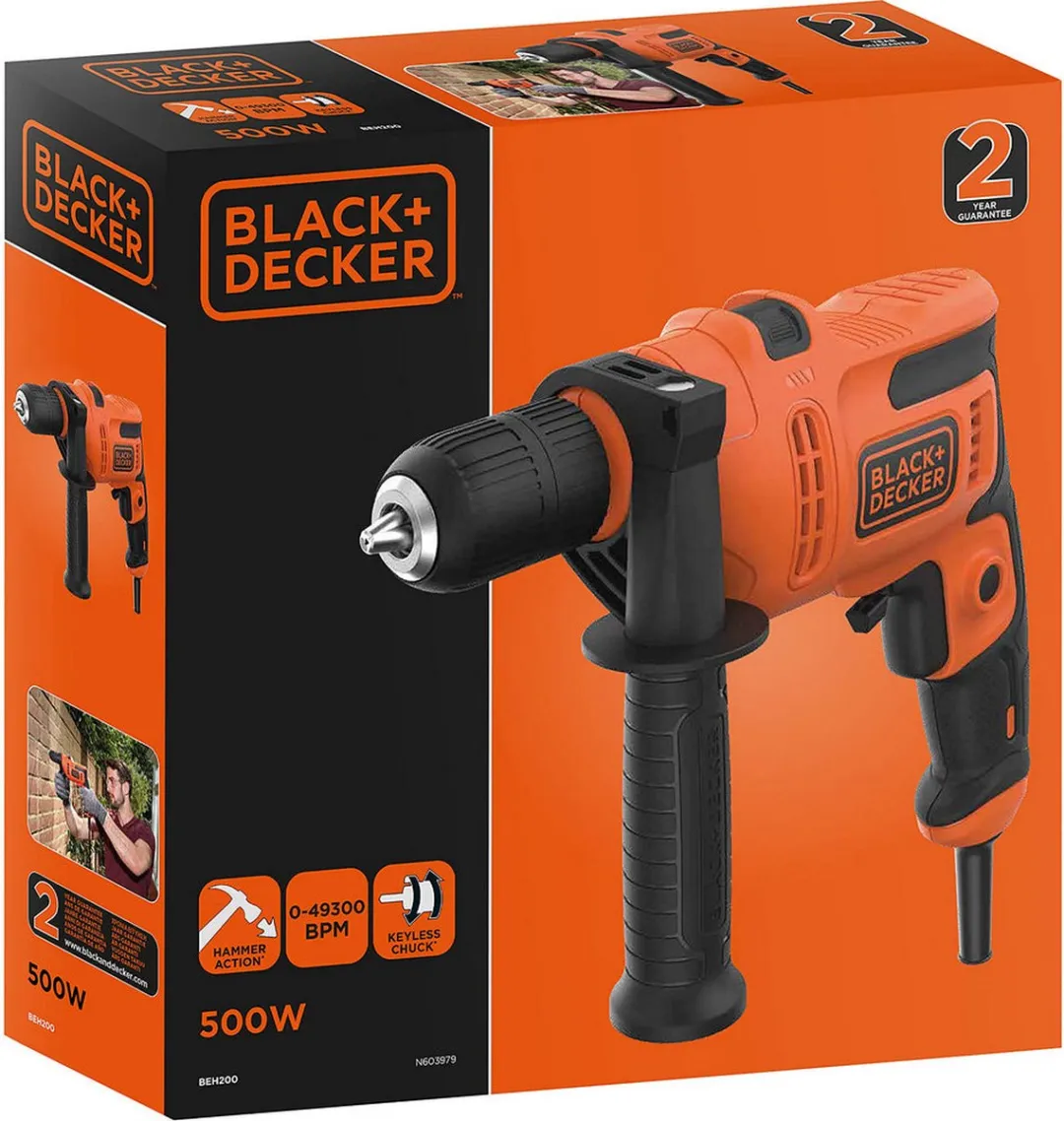 BLACK+DECKER BEH200-QS Klopboormachine 500W
